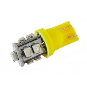 LED T10 lamp SMD 3528 12V/24V geel LED T10 lamp SMD 3528 12V/24V geel